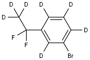 1-bromo-3-(1,1-difluoroethyl-2,2,2-d3)benzene-2,4,5,6-d4 Structure