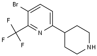 3-bromo-6-(piperidin-4-yl)-2-(trifluoromethyl)pyridine 구조식 이미지