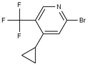 2-bromo-4-cyclopropyl-5-(trifluoromethyl)pyridine 구조식 이미지