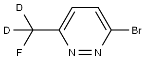 3-bromo-6-(fluoromethyl-d2)pyridazine Structure