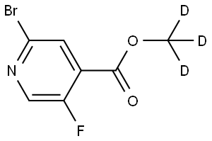 methyl-d3 2-bromo-5-fluoroisonicotinate Structure