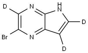 2-bromo-5H-pyrrolo[2,3-b]pyrazine-3,6,7-d3 Structure