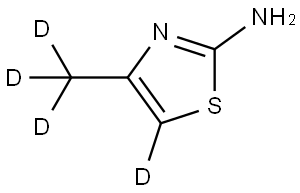 4-(methyl-d3)thiazol-5-d-2-amine 구조식 이미지