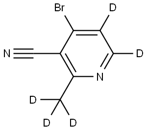 4-bromo-2-(methyl-d3)nicotinonitrile-5,6-d2 Structure