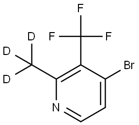 4-bromo-2-(methyl-d3)-3-(trifluoromethyl)pyridine 구조식 이미지