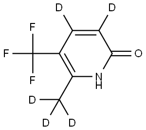 6-(methyl-d3)-5-(trifluoromethyl)pyridin-3,4-d2-2-ol Structure