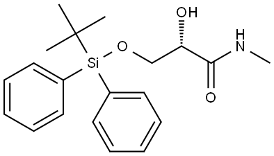 (2S)-3-[tert-butyl(diphenyl)silyl]oxy-2-hydroxy-N-methyl-propanamide 구조식 이미지