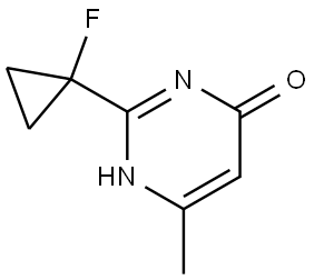 2-(1-fluorocyclopropyl)-4-methyl-1H-pyrimidin-6-one 구조식 이미지