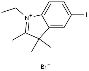 5-iodo-1-ethyl-2,3,3-trimethyl-3H-indol-1-ium bromide Structure