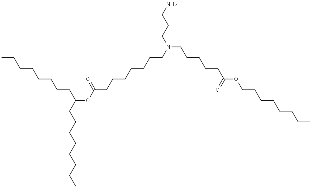 heptadecan-9-yl 8-((3-aminopropyl)(6-(octyloxy)-6-oxohexyl)amino)octanoate Structure