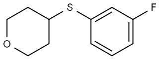 4-[(3-Fluorophenyl)thio]tetrahydro-2H-pyran Structure