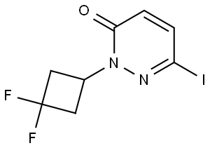 2-(3,3-difluorocyclobutyl)-6-iodopyridazin-3(2H)-one Structure