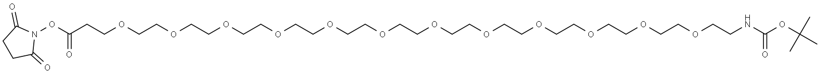 t-Boc-N-amido-PEG12-NHS ester Structure