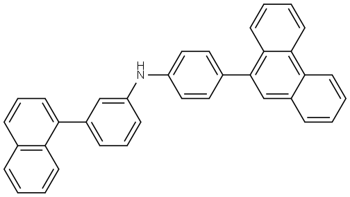 Benzenamine, 3-(1-naphthalenyl)-N-[4-(9-phenanthrenyl)phenyl]- Structure