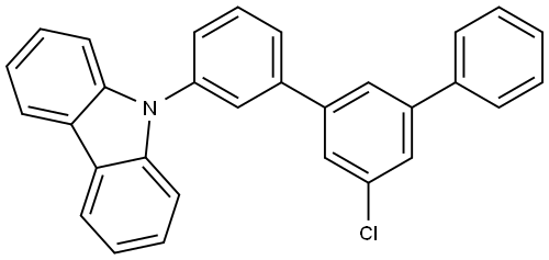 9-(5'-chloro-[1,1':3',1''-terphenyl]-3-yl)-9H-carbazole Structure