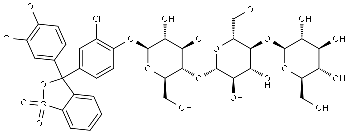 Chlorophenol red β-D-cellotrioside Structure