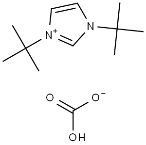 1H-Imidazolium, 1,3-bis(1,1-dimethylethyl)-, carbonate (1:1) Structure