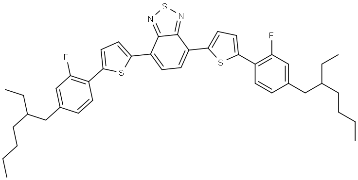 4,7-bis(5-(4-(2-ethylhexyl)-2-fluorophenyl)thiophen-2-yl)benzo[c][1,2,5]thiadiazole Structure