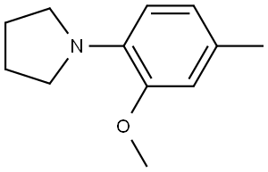 N-(2-Methoxy-4-methylphenyl)pyrrolidine Structure