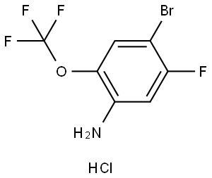 4-Bromo-5-fluoro-2-(trifluoromethoxy)aniline (hydrochloride) Structure