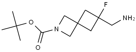 tert-Butyl 6-(aminomethyl)-6-fluoro-2-azaspiro[3.3]heptane-2-carboxylate Structure