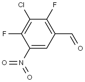 3-chloro-2,4-difluoro-5-nitrobenzaldehyde Structure