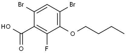 4,6-Dibromo-3-butoxy-2-fluorobenzoic acid Structure