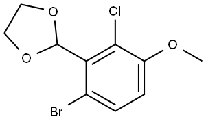 2-(6-Bromo-2-chloro-3-methoxyphenyl)-1,3-dioxolane Structure