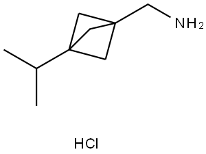 (3-isopropylbicyclo[1.1.1]pentan-1-yl)methanamine hydrochloride 구조식 이미지