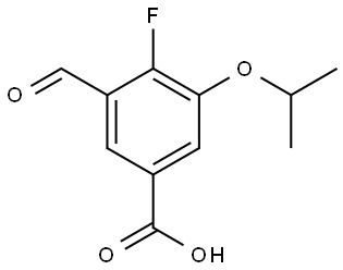 4-Fluoro-3-formyl-5-isopropoxybenzoic acid Structure