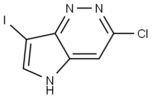 5H-Pyrrolo[3,2-c]pyridazine, 3-chloro-7-iodo- Structure