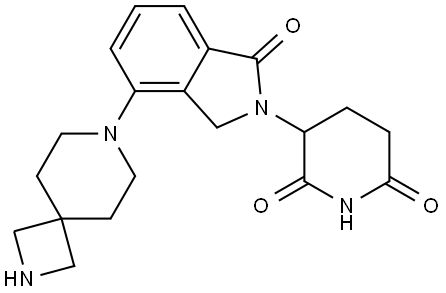 3-(1-oxo-4-(2,7-diazaspiro[3.5]nonan-7-yl)isoindolin-2-yl)piperidine-2,6-dione Structure