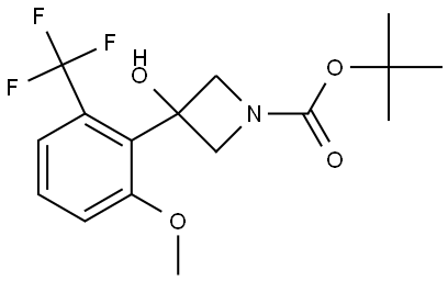 1-Azetidinecarboxylic acid, 3-hydroxy-3-[2-methoxy-6-(trifluoromethyl)phenyl]... Structure