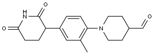 1-(4-(2,6-dioxopiperidin-3-yl)-2-methylphenyl)piperidine-4-carbaldehyde Structure