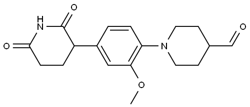 1-(4-(2,6-dioxopiperidin-3-yl)-2-methoxyphenyl)piperidine-4-carbaldehyde Structure