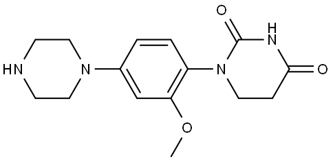 1-(2-methoxy-4-(piperazin-1-yl)phenyl)dihydropyrimidine-2,4(1H,3H)-dione Structure