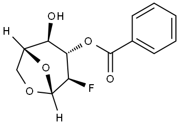 1,6-Anhydro-3-O-benzoyl-2-deoxy-2-fluoro-β-D-glucopyranose Structure