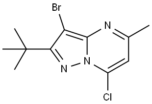 3-bromo-2-(tert-butyl)-7-chloro-5-methylpyrazolo[1,5-a]pyrimidine Structure