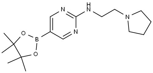 2-Pyrimidinamine, N-[2-(1-pyrrolidinyl)ethyl]-5-(4,4,5,5-tetramethyl-1,3,2-di... Structure