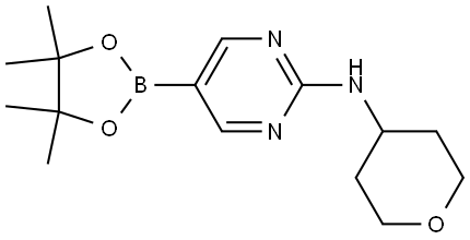 2-Pyrimidinamine, N-(tetrahydro-2H-pyran-4-yl)-5-(4,4,5,5-tetramethyl-1,3,2-d... Structure