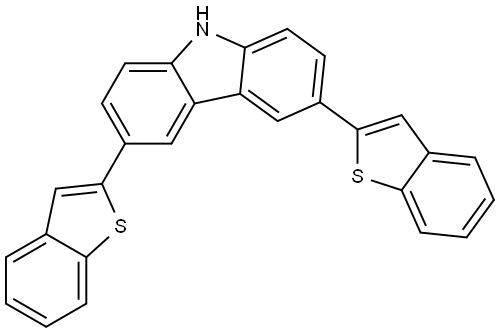 9H-Carbazole, 3,6-bis(benzo[b]thien-2-yl)- Structure