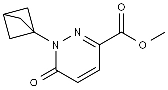 methyl 1-(bicyclo[1.1.1]pentan-1-yl)-6-oxo-1,6-dihydropyridazine-3-carboxylate Structure