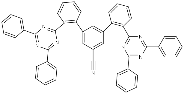 2,2''-bis(4,6-diphenyl-1,3,5-triazin-2-yl)-[1,1':3',1''-terphenyl]-5'-carbonitrile Structure