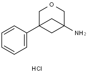 5-Phenyl-3-oxabicyclo[3.1.1]heptan-1-amine Hydrochloride Structure