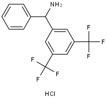 (3,5-bis(trifluoromethyl)phenyl)(phenyl)methanamine HYDROCHLORIDE Structure