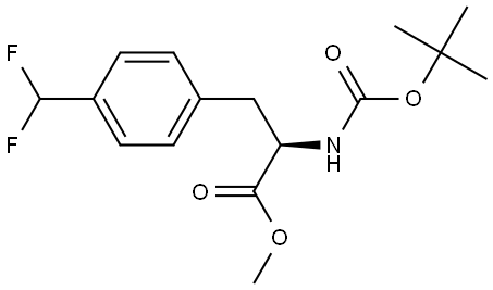 methyl (R)-2-((tert-butoxycarbonyl)amino)-3-(4-(difluoromethyl)phenyl)propanoate Structure