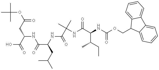 Fmoc-Ile-Aib-Leu-Asp(OtBu)-OH Structure