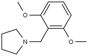 1-[(2,6-Dimethoxyphenyl)methyl]pyrrolidine Structure