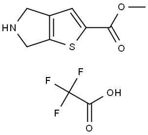 methyl 5,6-dihydro-4H-thieno[2,3-c]pyrrole-2-carboxylate 2,2,2-trifluoroacetate Structure