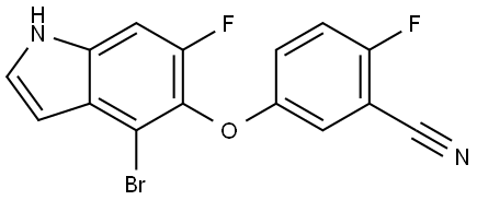 5-((4-bromo-6-fluoro-1H-indol-5-yl)oxy)-2-fluorobenzonitrile Structure